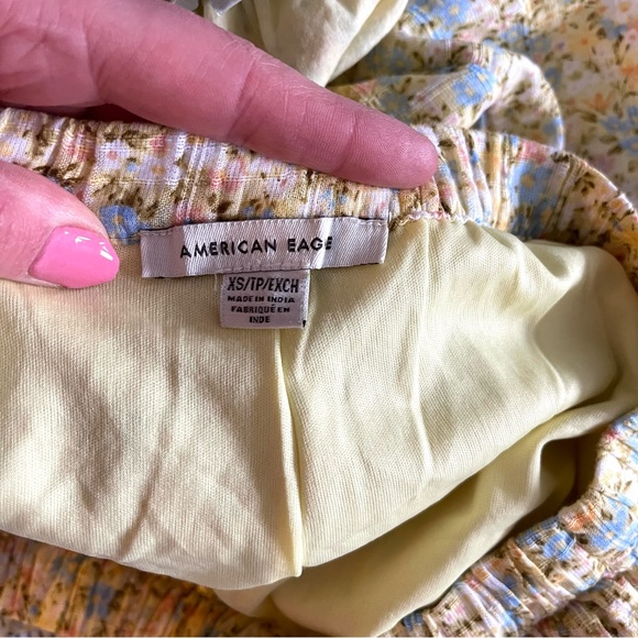 American Eagle 2 Piece Top & Shorts Set Floral Prairie Print Size XS - Picture 6 of 7